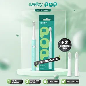 Welby Electric Toothbrush POP Green Sikat Gigi Elektrik​ + Brush Head
