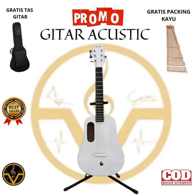 Gitar Akustik Lava Me 3/4 Gratis Tas Pick Dan kunci L 3