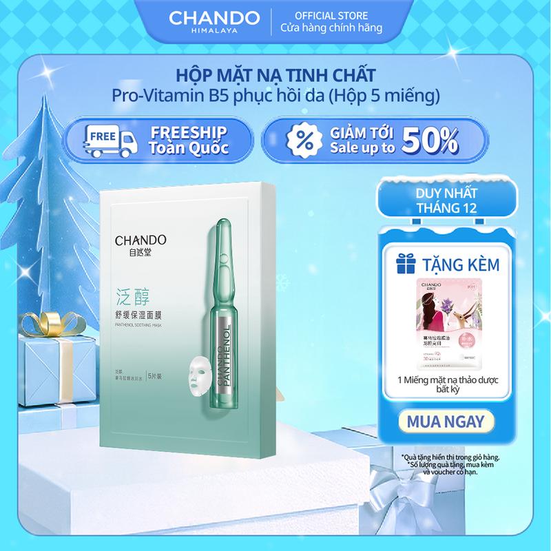 EX Hộp Mặt Nạ Tinh Chất Hỗ Trợ Làm Dịu Da CHANDO Himalaya 28mL x 5 pcs Hàng Chính Hãng.