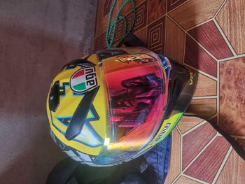 Product Review of Kaca Revo Iridium Visor Lens AGV K3SV K1 K5 K5S AGV Helm Visor Lens helmet motorcycle Sepeda from A**d J**3 0