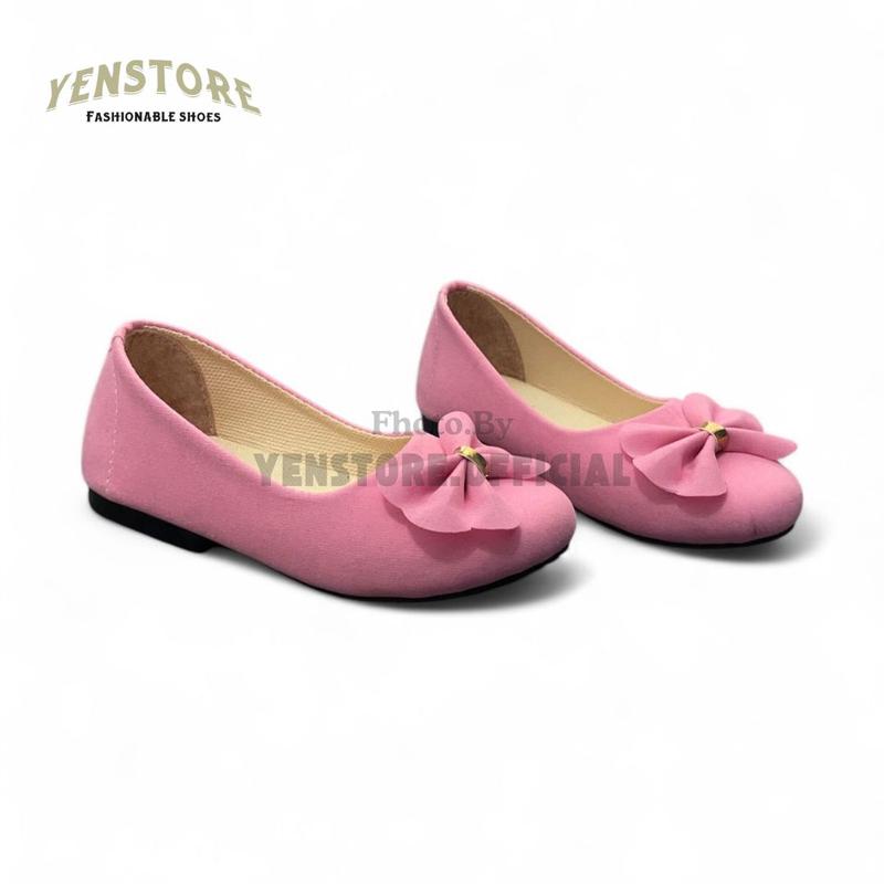 Sepatu Anak Kaki Perempuan model Fashion Flatshoes Pita Usia 1-8 Tahun Anak Anak Terbaru 1