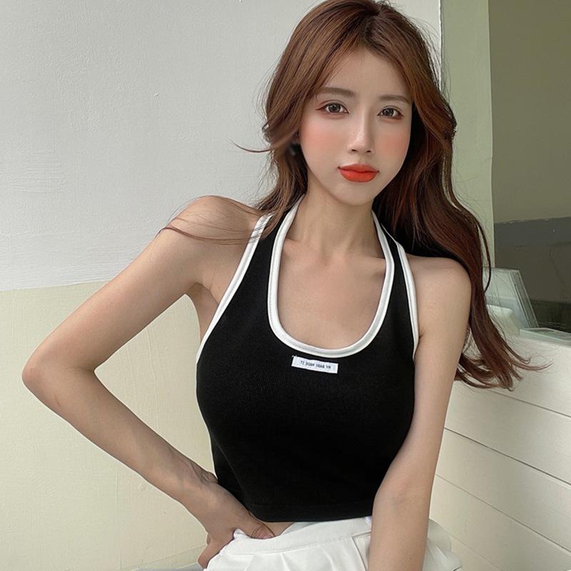 Product Introduction of Áo Vest Nữ, Gợi Cảm, Độc Đáo, Cropped Xén, Áo Ba Lỗ Dệt Kim, Có Viền Chữ 28