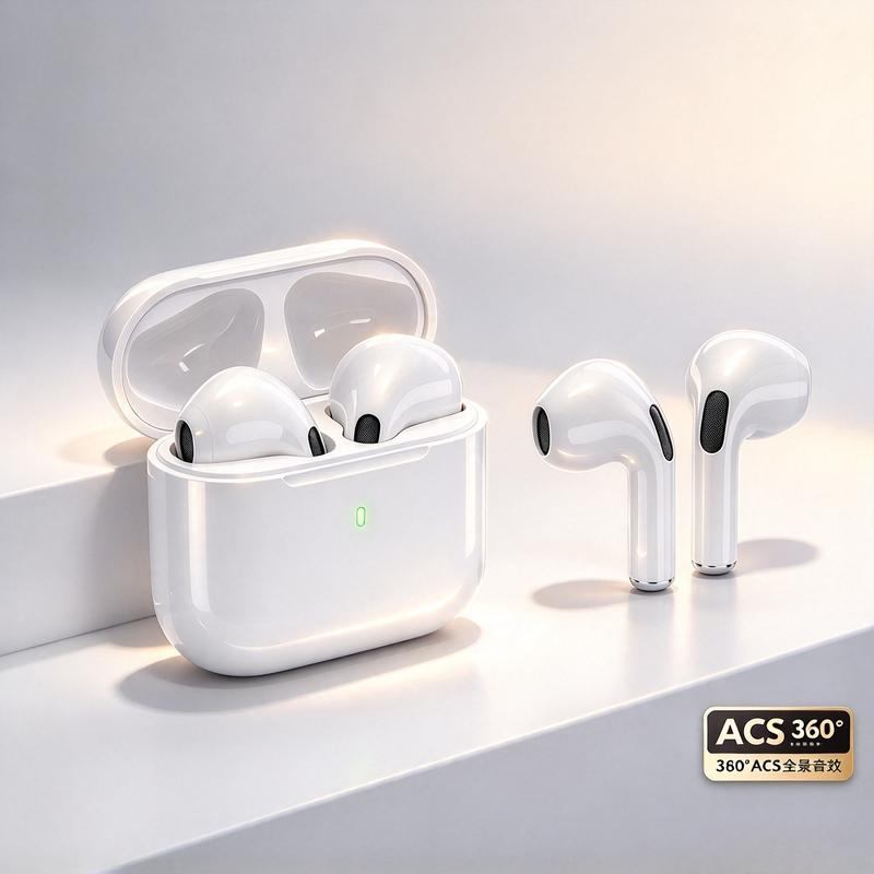 Tai nghe TWS Pro4, tai nghe Bluetooth Pro 4 dạng nút (earbuds), dành cho điện thoại Android và smartphone, kiểu InPods