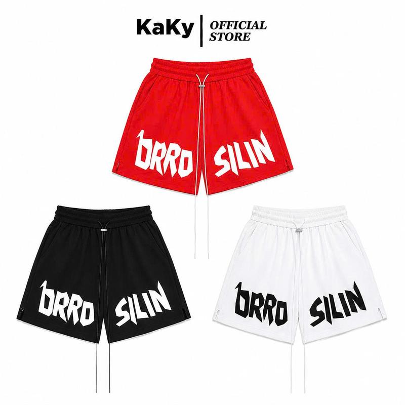 Quần Short Gió [ KaKyMen ] In Chữ Cao Cấp Nam Và Nữ Mặc Đi Chơi BV9128