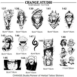 รอยสักชั่วคราว ดีไซน์รอยสักนารูโตะ ติดทนนาน 15 วัน กันน้ำและทนต่อการสึกหรอ สติ๊กเกอร์รอยสัก