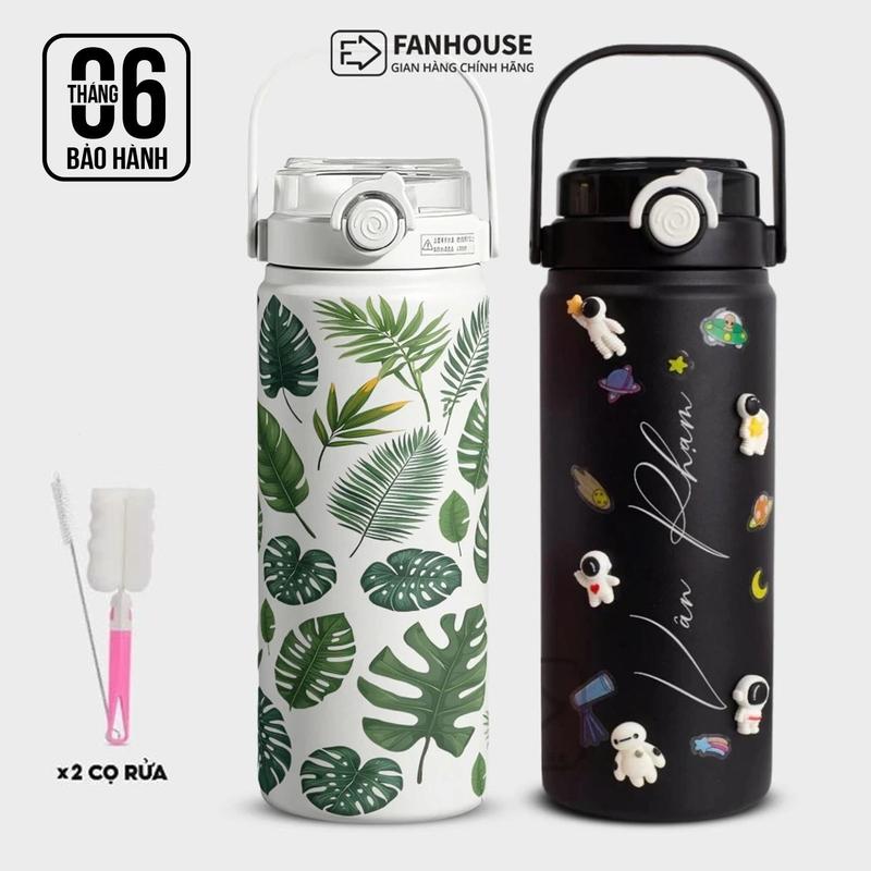  Bình giữ nhiệt Bossy 1200ml cao cấp 12h Fan House bình nước toàn bộ bằng inox 316 bình nước khắc tên 