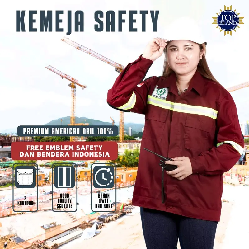 Wearpack Safety Atasan Kerja Lapangan Lengan Panjang 4