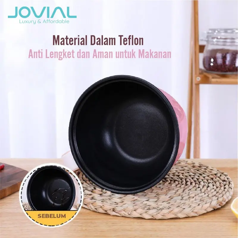 Jovial Bundling Panci Listrik SNI + Portable Electric Cooker Frying Pan 8
