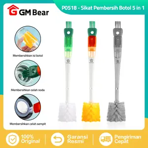 [COD] GM Bear Sikat Pembersih Botol Multifungsi 5in1 P0518 - Multifunction Bottle Brush Cleaner