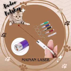 Mainan Kucing Laser Pointer Mini 3 Multifungsi,  Laser Lampu Gantungan Kunci