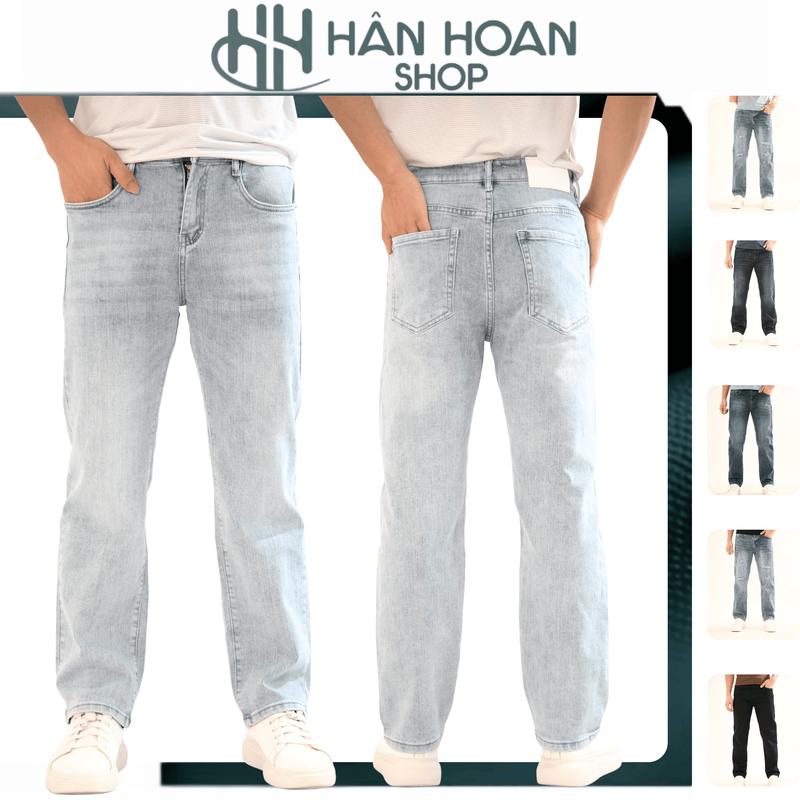 [ Xanh Sáng - 24 Màu ] Quần Jean Cao Cấp Ống Suông Vừa ,Có Co Giãn, Ống Suông Dáng Đứng Chuẩn Fom,Phù Hợp Mọi Lứa Tuổi