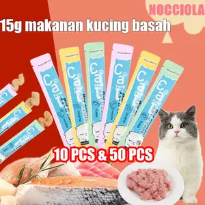 Snack Hewan Peliharaan Cat Strip 15g/Strip Kucing Kecil Dan Kucing Besar Snack Pengemukan Kucing Pelengkapa Hewan Peliharaan natural 24 bulan