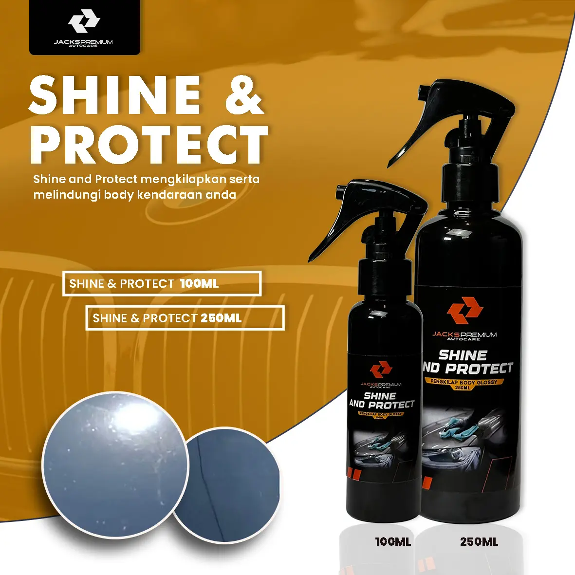 Jacks Shine & Protect (Pengkilap Body) Car Kendaraan Microfiber