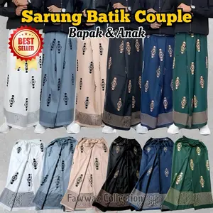 Sarung couple ayah dan anak instan motif sarwon usia 0-13 tahun bahan halus nyaman di pakai