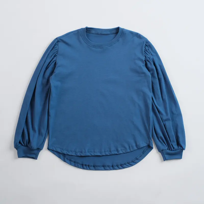 Puffy Blouse Anak Katun Combed Atasan Anak Kaos Lengan Balon Usia 6-9 tahun 1
