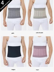 4 Pcs Cinturón de entrenamiento de cintura compresión transpirable alta elasticidad para hombre - soporte de postura y control de abdomen, ajuste ajustable, tela absorbe humedad, lavable a mano, gimnasio y ropa casual.