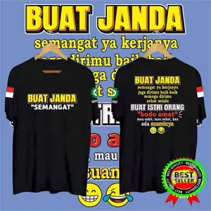 Kaos pria buat janda semangat simple mewah murah terlaris no 1 dinamis dan memberikan kesen kasual