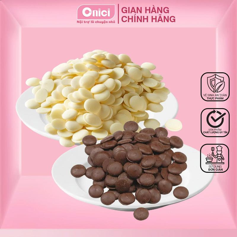  Socola đen socola trắng 250gr tự chọn Bếp Của Mẹ OnicI - nguyên liệu làm chocolate bark 