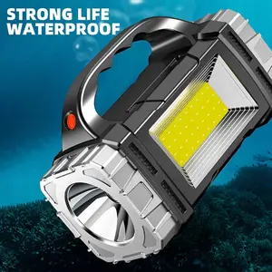 Senter Camping Lampu LED COB Solar Power Bank Rechargeable