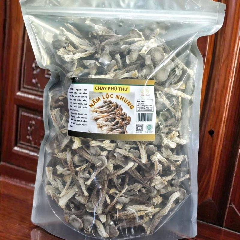 500gr loại 1 Nấm lộc nhung loại cao cấp mã dày cây không vụn dày giòn ngọt tốt cho sk Food chay Phú Thư