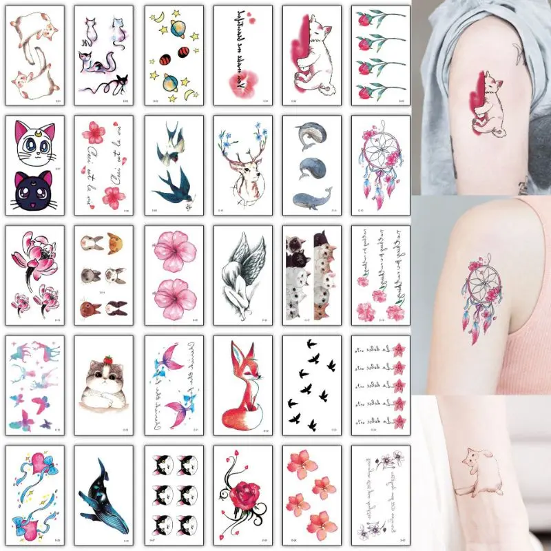 Grosir Termurah Tato Hewan Kucing burung Paus Rusa Aesthetic Lucu - Tatto Temporer Animal berwarna  Tato temporary Stiker Tato Halal Dewasa Dreamcatcher