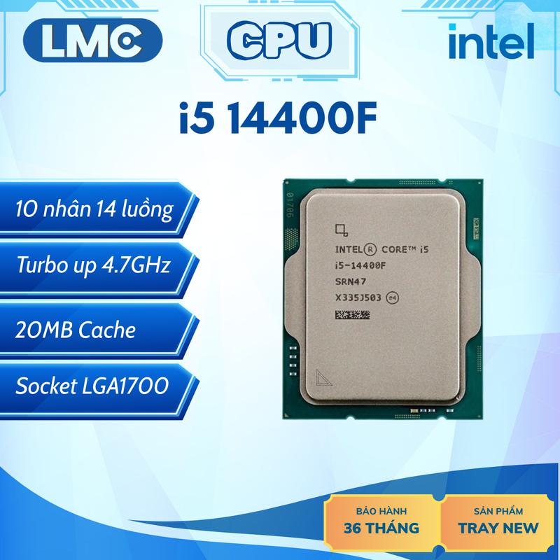 CPU Intel Core i5 14400F - TRAY NEW - Chiến game mượt mà, xông pha đa nhiệm,…