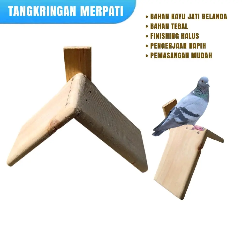 Tangkringan burung merpati kayu jati tebal