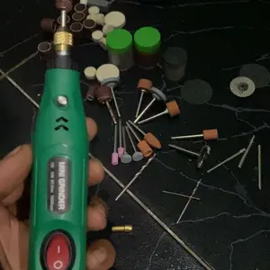 Gerenda listrik Bor Mini 132PCS 12V DC 15000 RPM Mini Drill Electric Engraver Grinder Gerinda Electrik Listrik bor gerinda / Alat Ukir Kayu /Alat