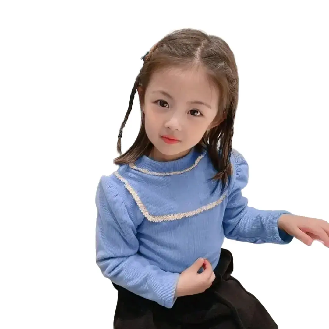 atasan anak prempuan model lengan panjang/atasan anak model lengan panjang dengan renda yamg manis fasian anak Fashion Cantik