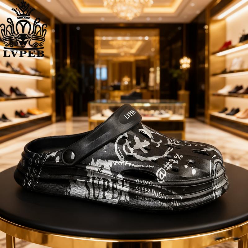  LVPEB Giày lỗ unisex cho nam và nữ dép đi biển đa năng dép nam đế dày mùa hè mới chống mò bít n dép đi trong nhà thoải mái và chống mùi dép đi trong nhà đa năng mới cho các cặp đôi để đi ngoài trời dép đi biển chống trượt X88 mũi làm 