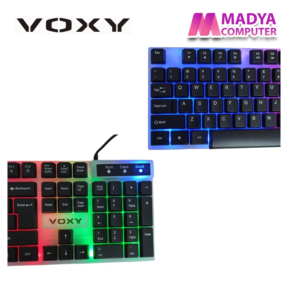 Keyboard Gaming VOXY K358 LED RGB - Keyboard Kabel USB