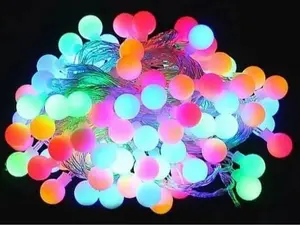 LAMPU LED NATAL BOLA KELERENG ANGGUR 10M RAINBOW 10 METER