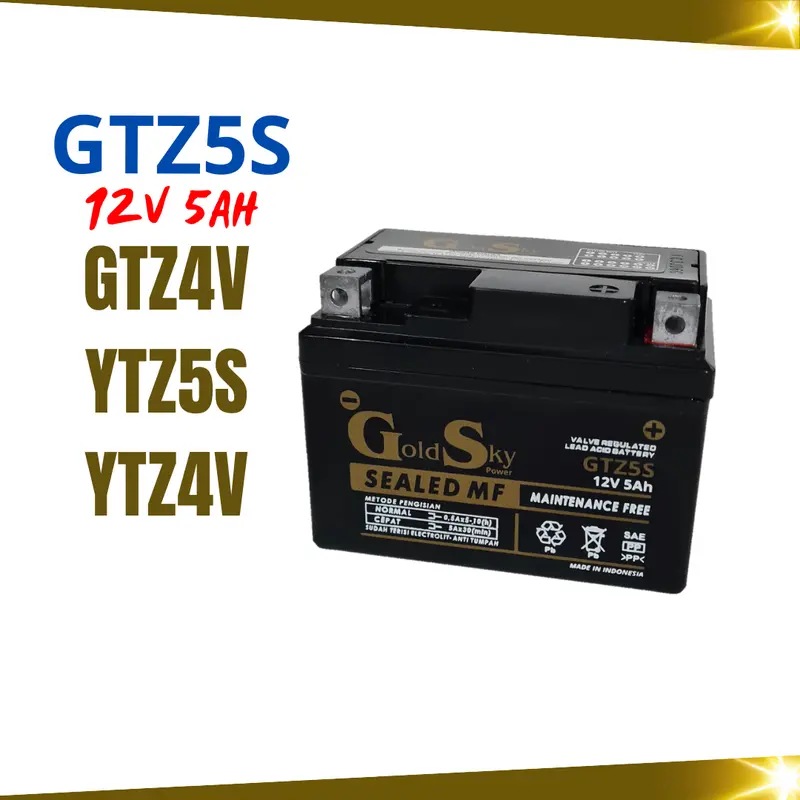 AKI KERING MOTOR HONDA CRF 150L VERZA MEGA PRO CW MONOSHOCK GTZ5S GTZ4V YTZ4V GS GOLD SKY MF 4