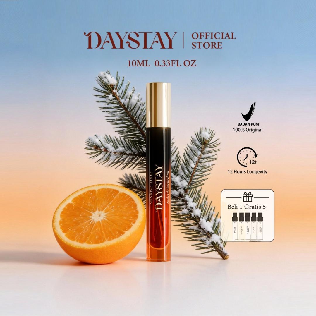 DAYSTAY Light Luxury Niche Perfume 10ml - Parfum Eksklusif Tahan Lama dengan Aroma Halus untuk Penggunaan Sehari-hari