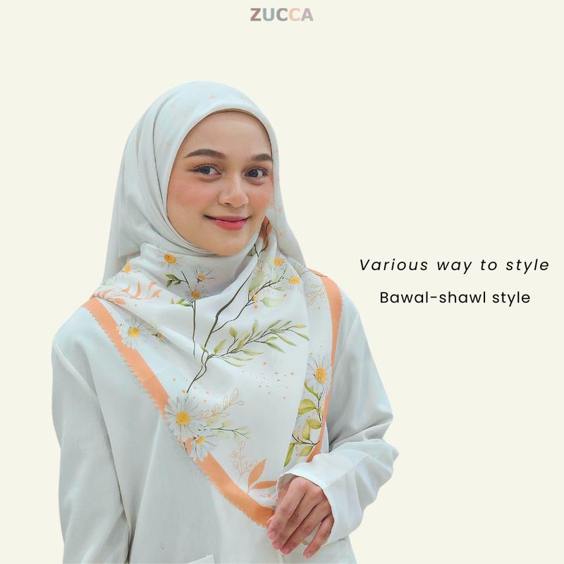 Product Introduction of ZUCCA JULIANA TUDUNG PRINTED BAWAL BERCORAK COTTON VOIL - PSTU001 Floral Square 6
