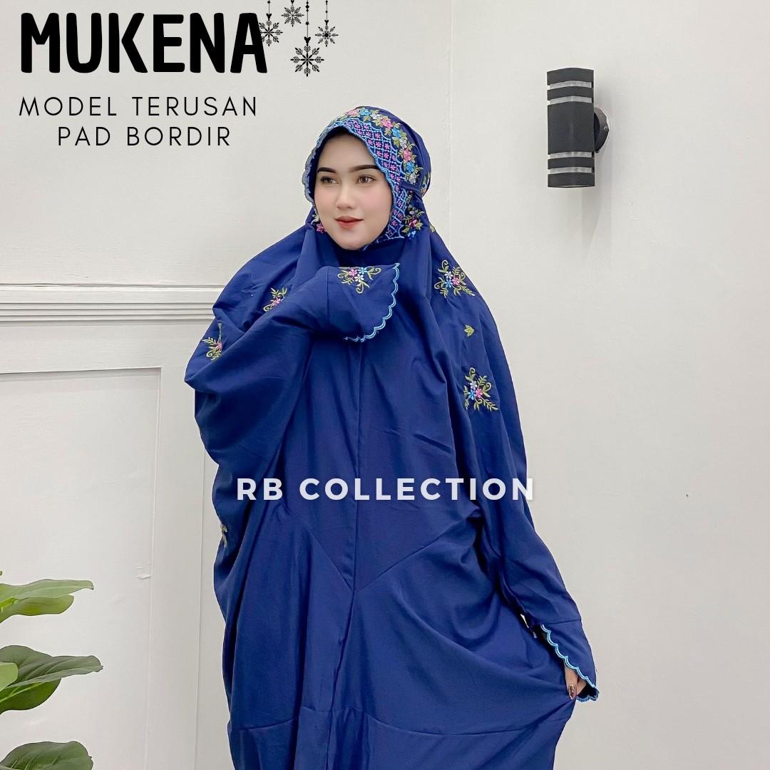 MUKENA ADEM TEBAL BAHAN KATUN PREMIUM MODEL TERUSAN PAD BORDIR Panjang Muslim Cantik Nyaman