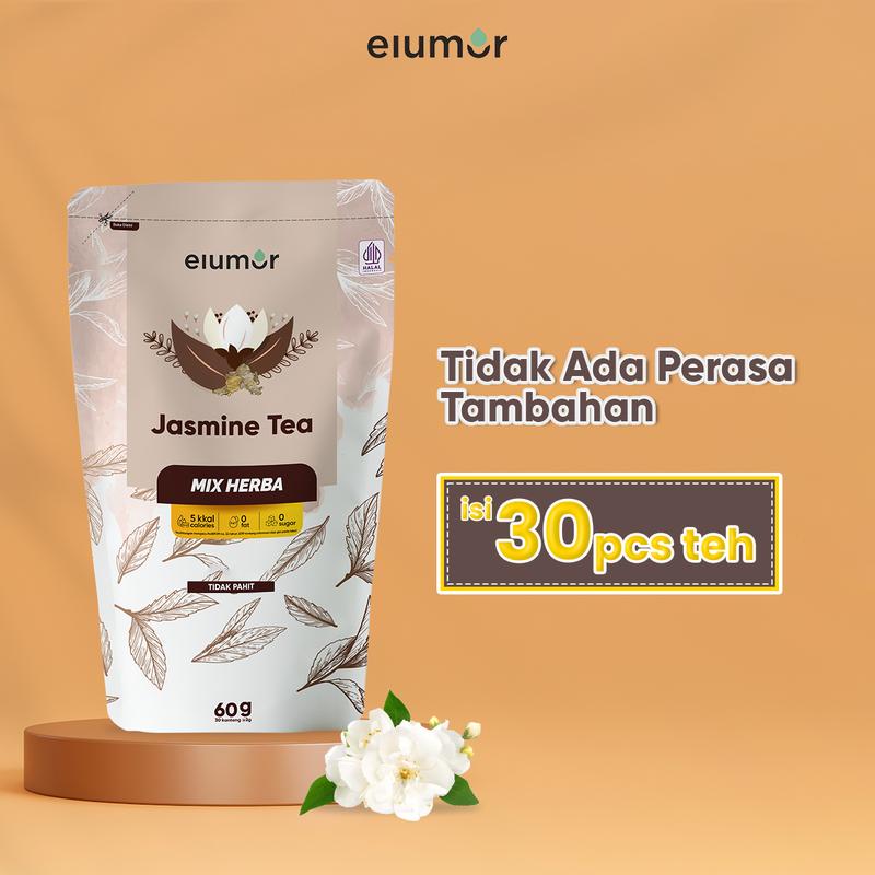 Elumor Jasmine Tea -  Minuman  Herbal Mengandung Daun Teh Melati Akar Kemuning Akar Klembak 2