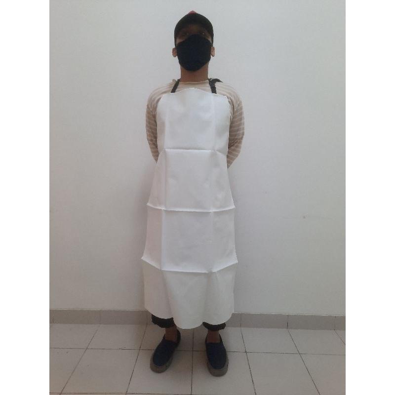 APRON PVC doff industri 1 Sisi celemek anti chemical waterproof anti air  Tali strap ceklok 4