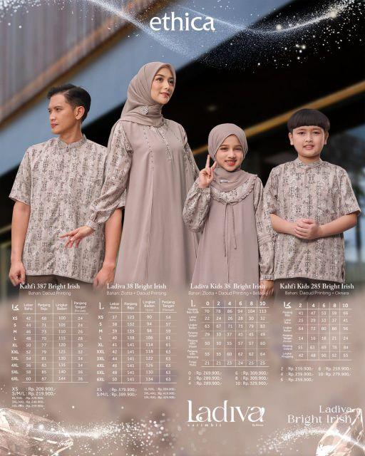 Ethica - Sarimbit Ladiva Series 2026 Bright Irish gamis keluarga koko muslim dress ibu baju couple keluarga