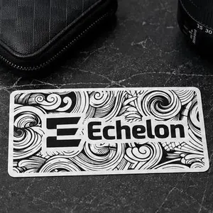 Sticker Brand Echelon - Warna Hitam Putih Elegan