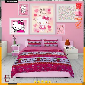 Sprei Set Motif Anak Karakter Bahan Katun 90x200/100x200/120x200/160x200/180x200/200x200 dengan Benang&Kain Berkualitas