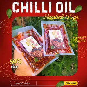 Chilli Oil Sambal  2PCS  berat 50gr Minyak Pedas