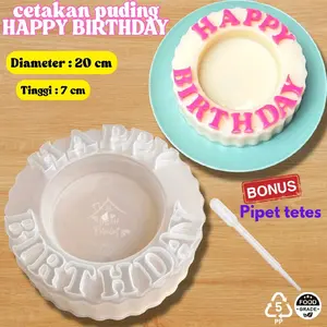 Cetakan Puding Happy Birthday / Cetakan Ager Ager / Bolukukus