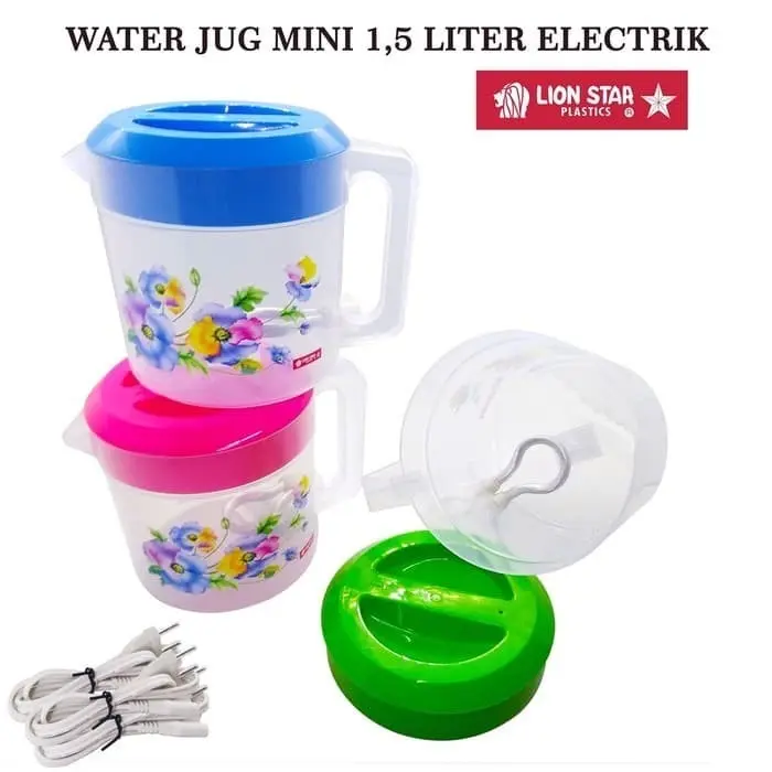 teko listrik lionstar/teko listrik plastik/water jug/teko listrik 1.5L/Pemanas air