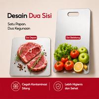 Gambar 【Fenihome】MODOFO Talenan Stainless 15/20/23/28/30cm Talenan Stainless Food Grade Talenan Lucu Talenan Anti Jamur Cutting Board - Talenan SS 15×24cm dari MODOFO Kitchen Official Store Kab. Tangerang 3 Tokopedia