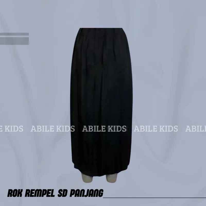 Rok Panjang SD/MI Model Rempel Merah Putih Hijau Cokelat Hitam 5