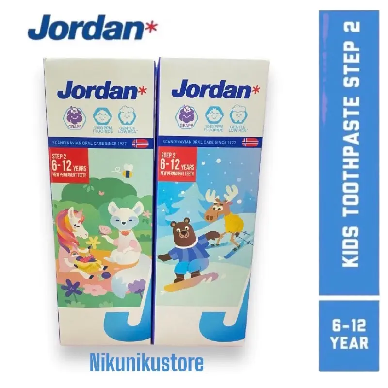 Pasta gigi JORDAN Step 1 0-5th & Step 2 6-12th ORIGINAL Sikat Gigi gc tooth mousse  original Kids Brush Perawatan 6