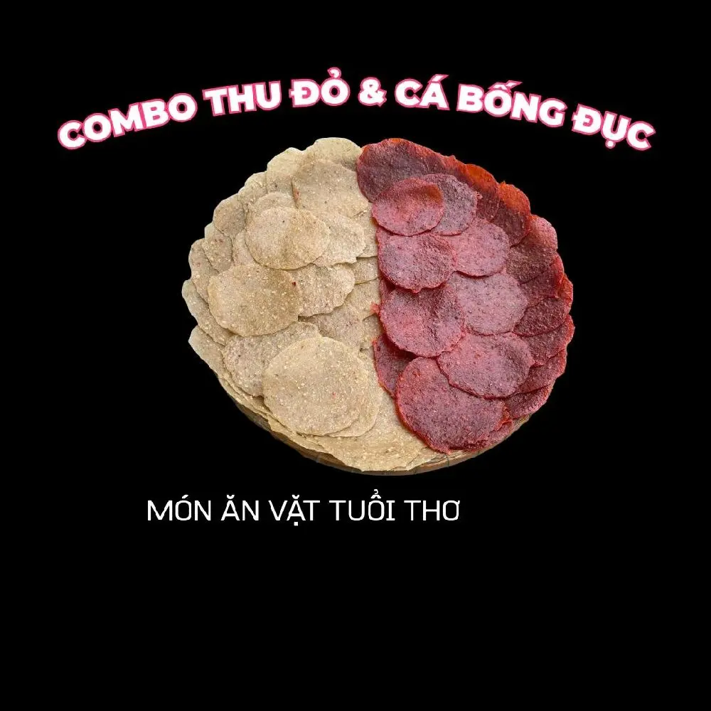 Combo 2 Loại khô cá bống đục & khô cá thu đỏ (Khô Cá Tuổi Thơ) - Snack