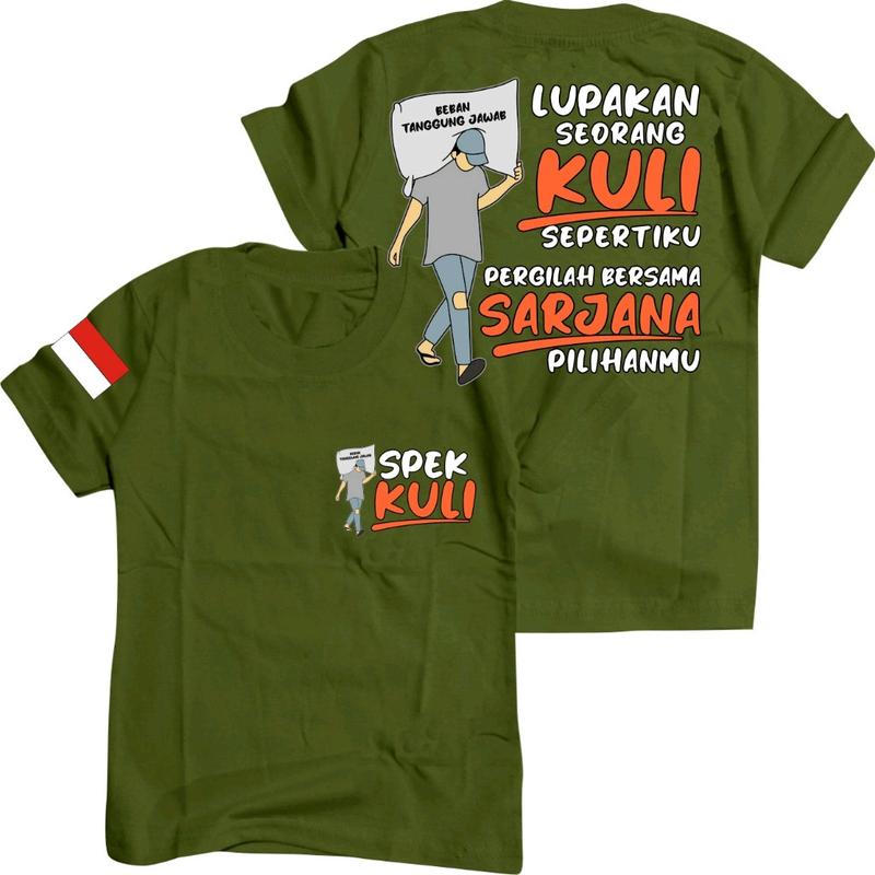 Kaos Dtf Terviral Lupakan Seorang Kuli Kaos Murah Kaos Hitam Terlaris Dewasa Kaos Distro T-Shirt Pria Combed Katun Oblong Nyaman Pendek Polos 1