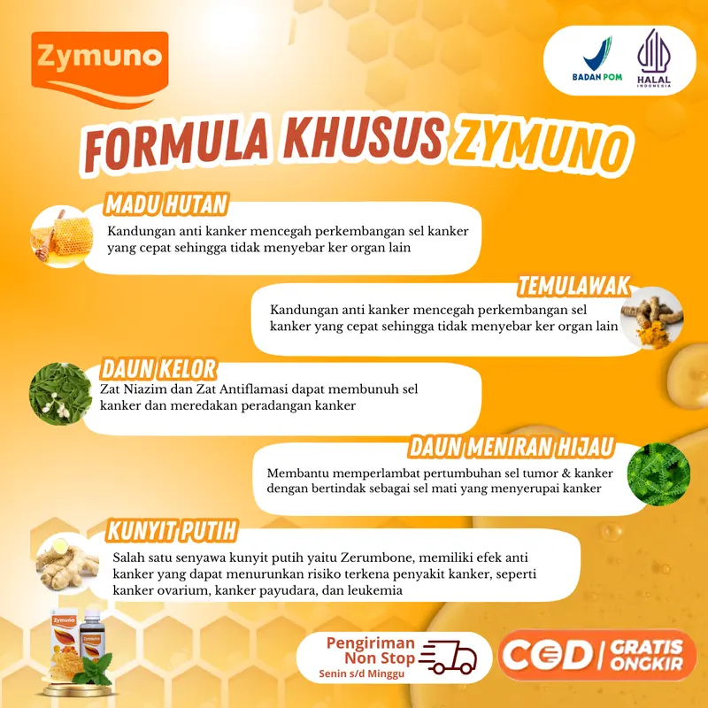 Madu Zymuno Asli - Program Garis Dua Suami Istri Cepat Hamil - 1 Botol @200ml Solusi Herbal Tips Ikhtiar Terapi Kesuburan Alami Original Telur - [Halal dan BPOM, murah] 2